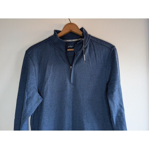 Walter Hagen Sweater Size Small Perfect 11 Golf Pullover 1/4‎ Zip Blue NEW - Picture 3 of 10